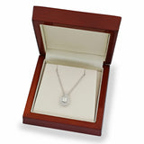 diamond pendant pear and round brilliant cut 0.58ctw, UK version