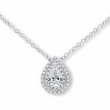diamond pendant pear and round brilliant cut 0.58ctw, UK version