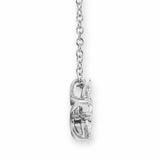 Round brilliant cut diamond pendant 0.34ctw 18ct white gold, imported from the UK