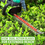 Greenworks cordless brushless hedge trimmer 61cm (British brand)