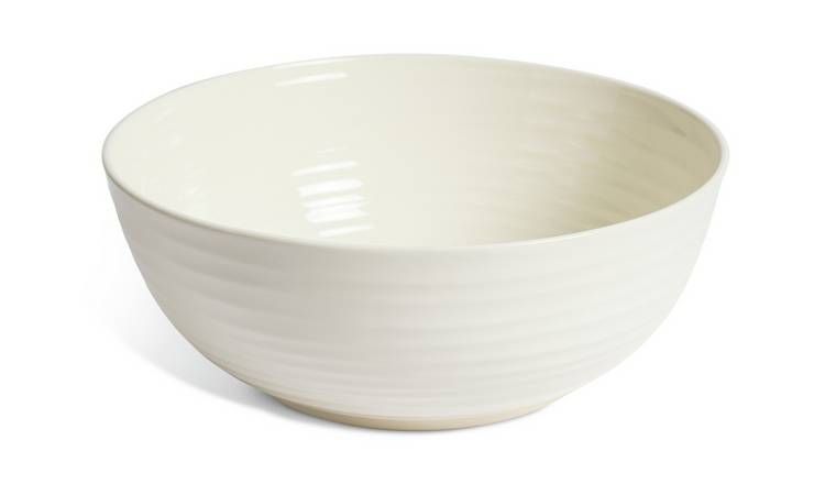 Habitat Ripple Stoneware Serving Bowl - Cream GOODS Argos