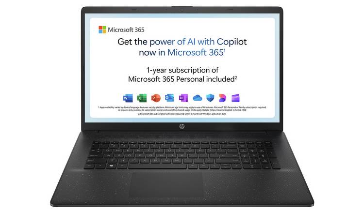 HP Pentium laptop 17.3-inch 4GB 128GB (British brand)