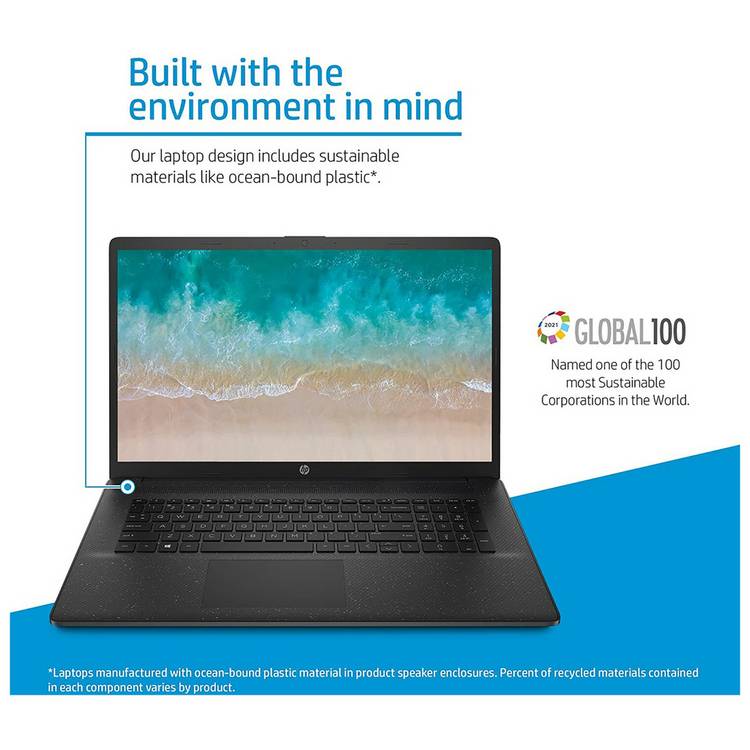 HP Pentium laptop 17.3-inch 4GB 128GB (British brand)