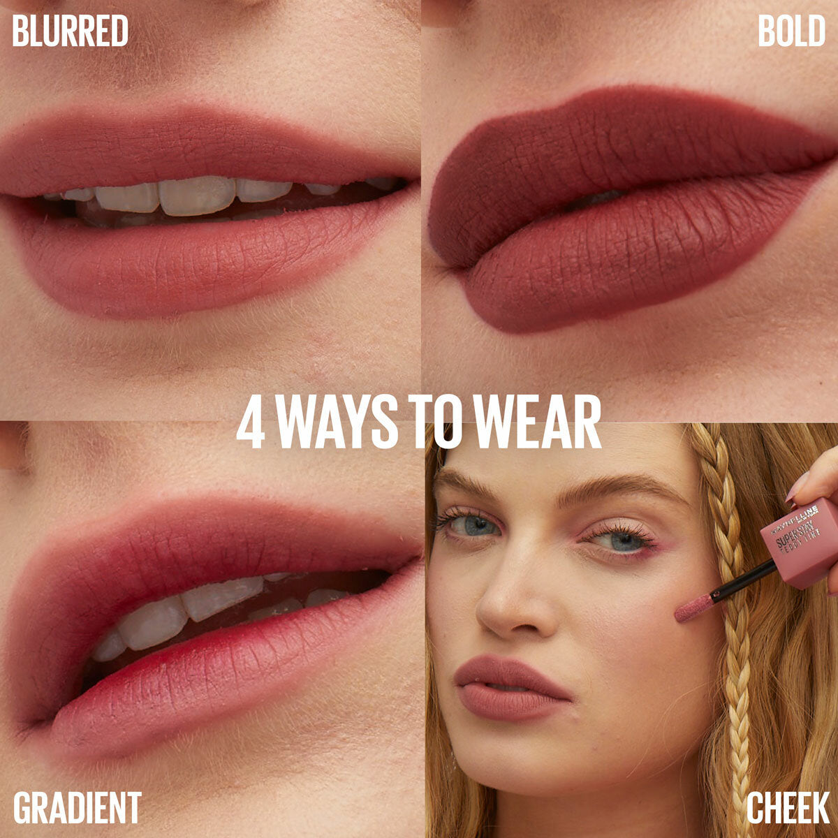 Maybelline New York Super Stay Teddy lip tint 3-pack, UK version