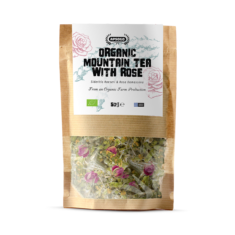 APSOGO organic herbal tea with rose 50g (British brand)