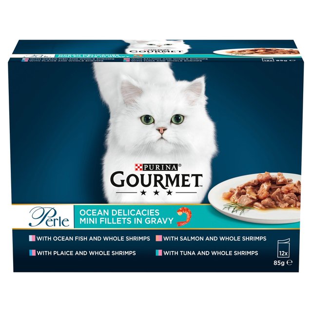 Gourmet Perle Ocean Delicacies in Gravy Wet Cat Food   12 x 85g