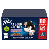 Felix As Good As it Looks Mixed Selection in Jelly Wet Cat Food    80 x 100g GOODS M&S   