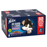 Felix As Good As it Looks Mixed Selection in Jelly Wet Cat Food    80 x 100g GOODS M&S   