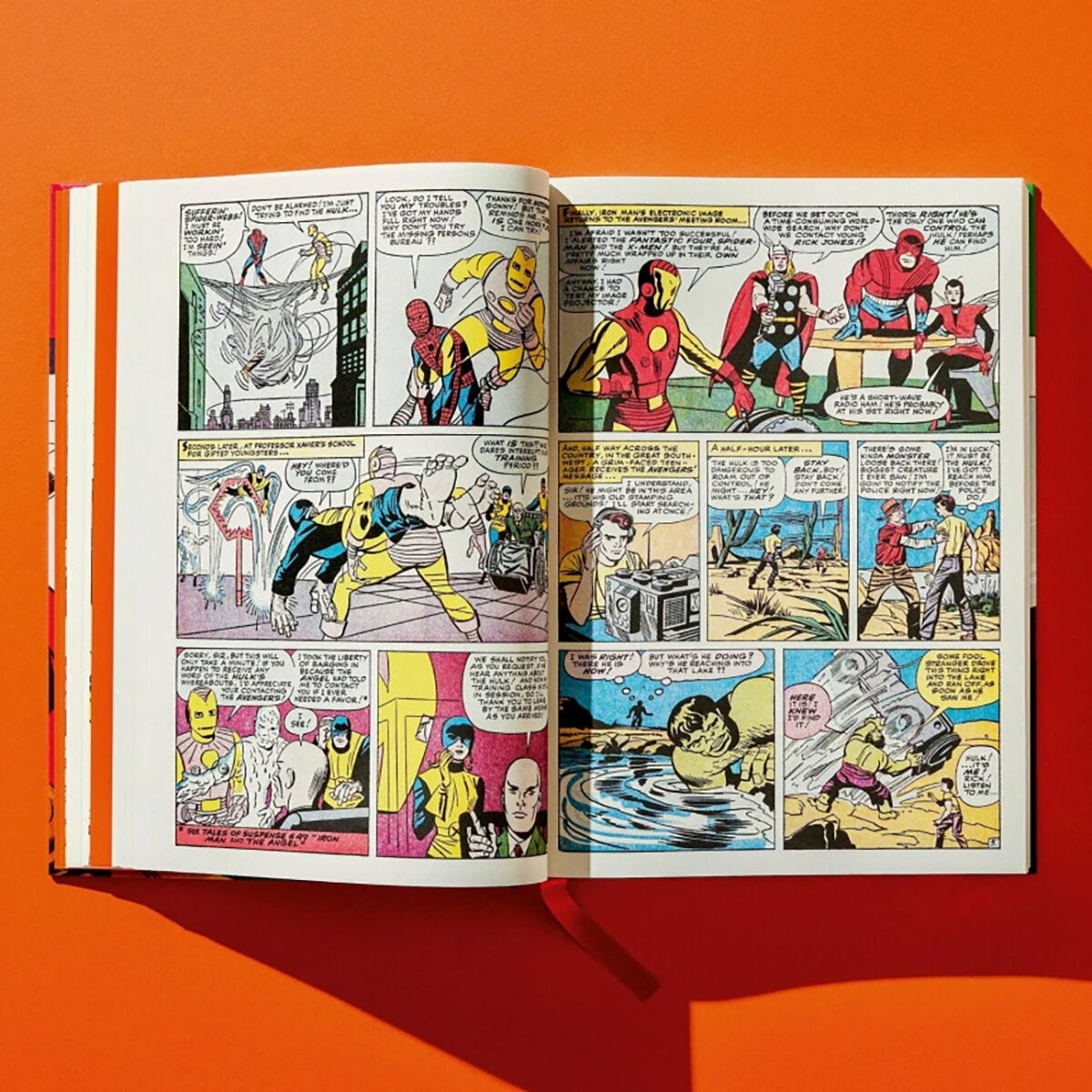 Marvel comic book collection Spiderman or Avengers hardback, imported from the UK