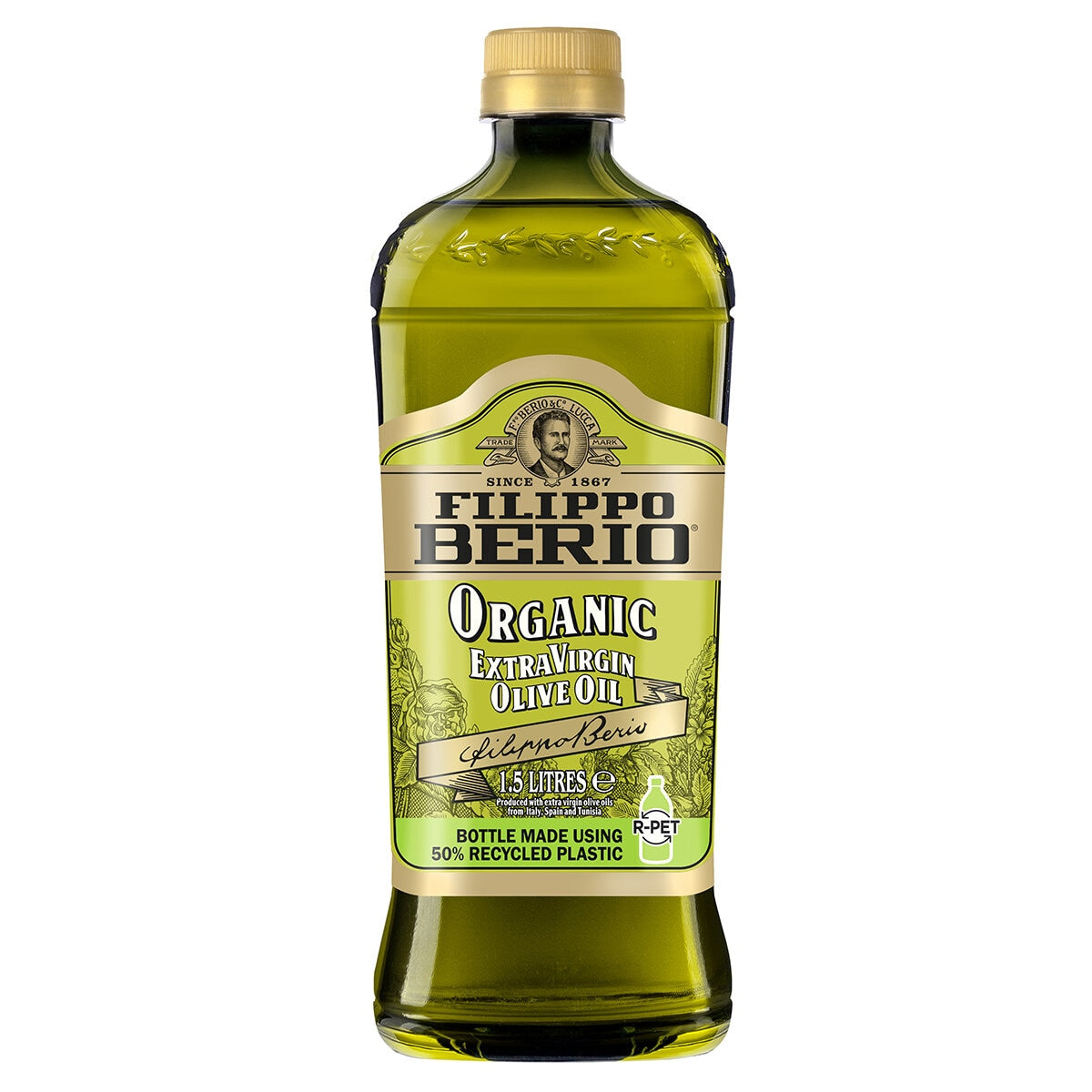 Filippo Berio Organic Extra Virgin Olive Oil 1.5L - British product