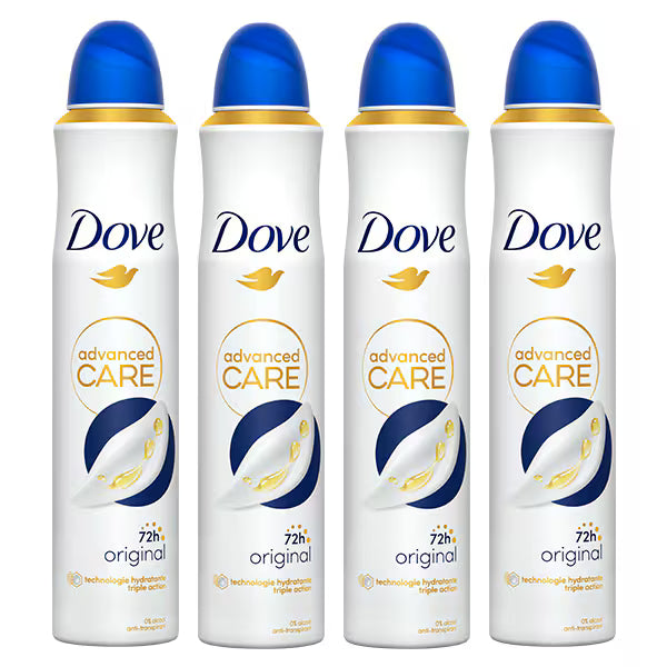 Dove Advanced Original Deodorant 200ml Pack of 4 - British product