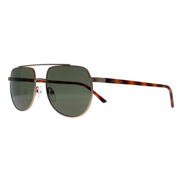 Calvin Klein men's aviator sunglasses matte light gold (British brand)