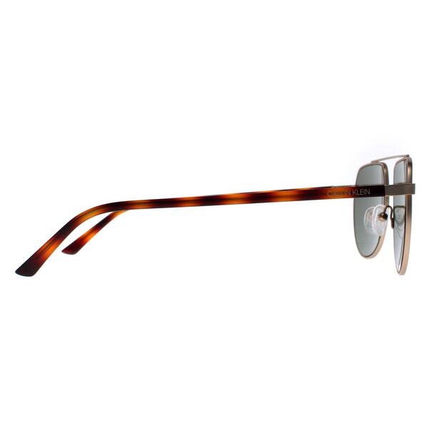 Calvin Klein men's aviator sunglasses matte light gold (British brand)