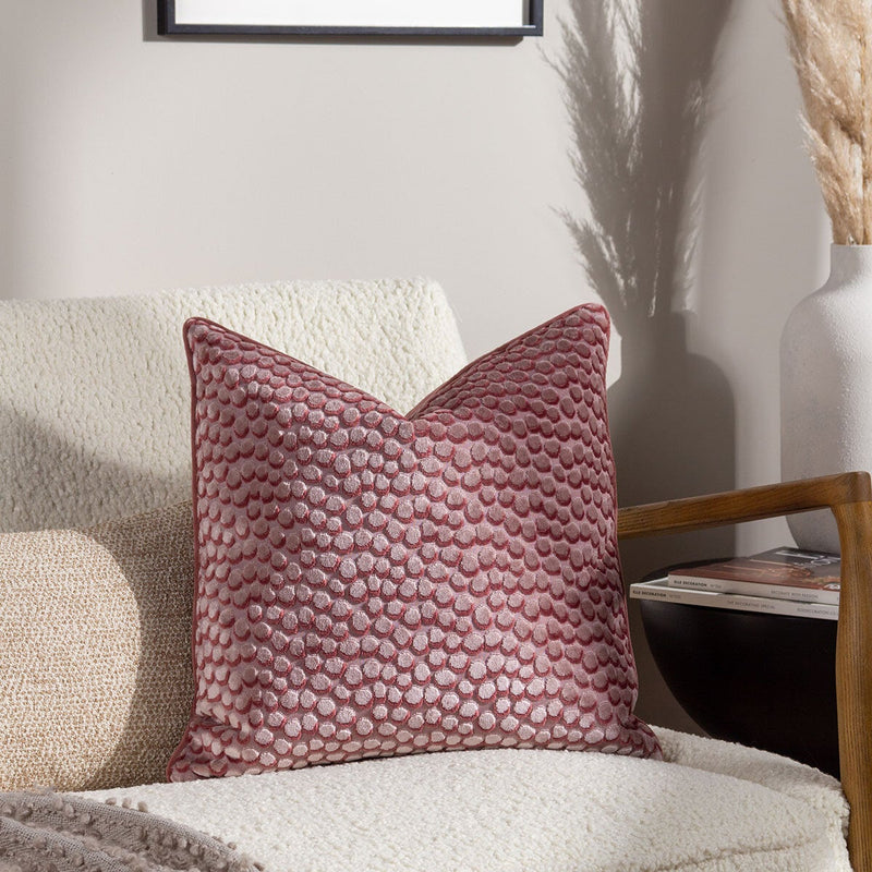 Furn Lanzo Velvet Feather Fill Cushion 2 Pack in 3 Colours, 45 x 45 cm
