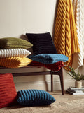 Catherine Lansfield Yellow Soft and Cosy Ribbed Faux Fur Throw