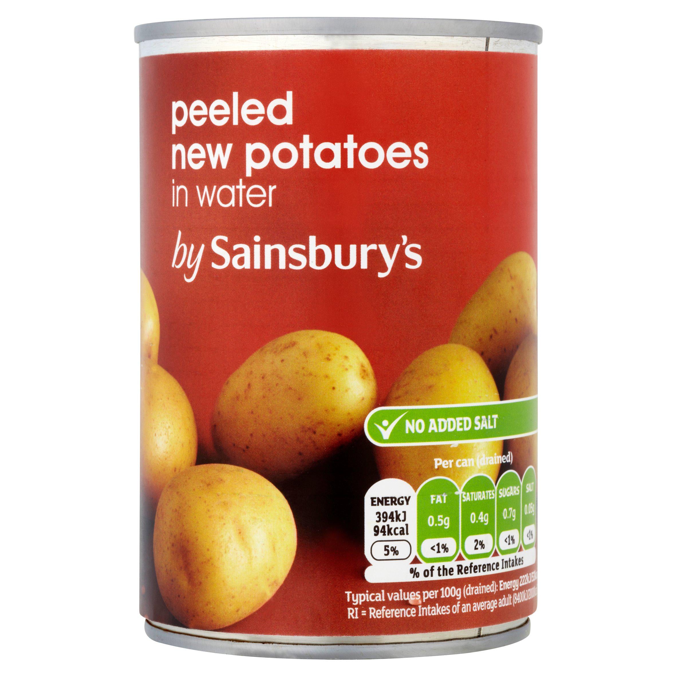 Sainsbury's Peeled New Potatoes In Water 300g (195g*) Vegetables Sainsburys   