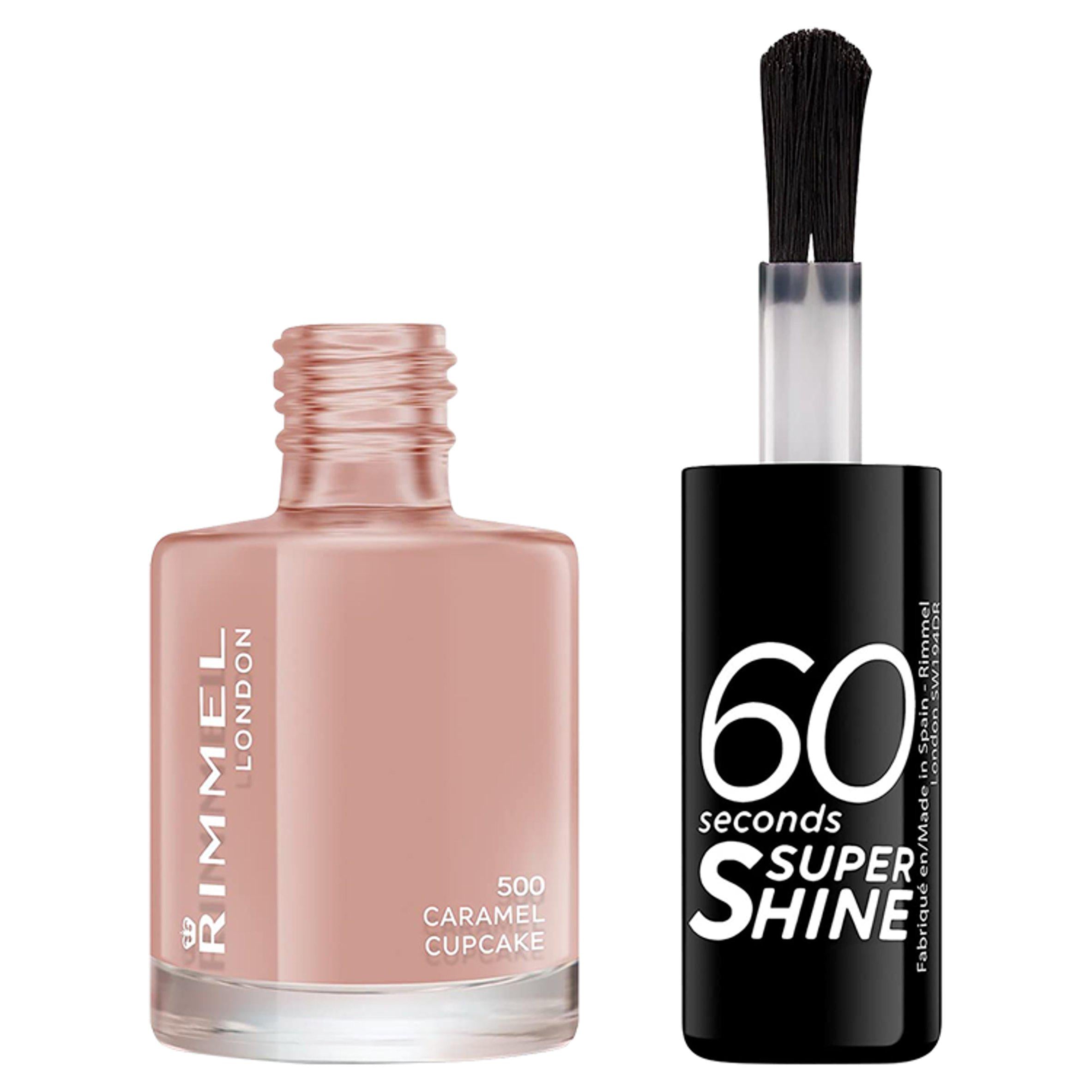 Rimmel London 60 Seconds Super Shine 500 Caramel Cupcake 8ml All Sainsburys   