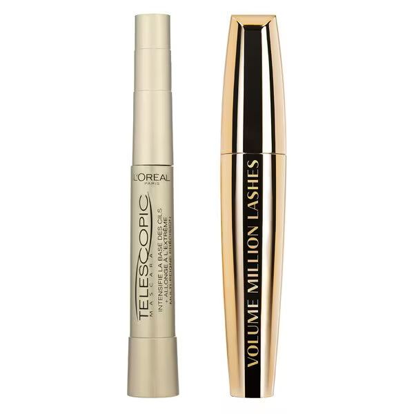 L'Oreal Paris Telescopic and Volume Million Lashes Mascara Bundle Black, UK version