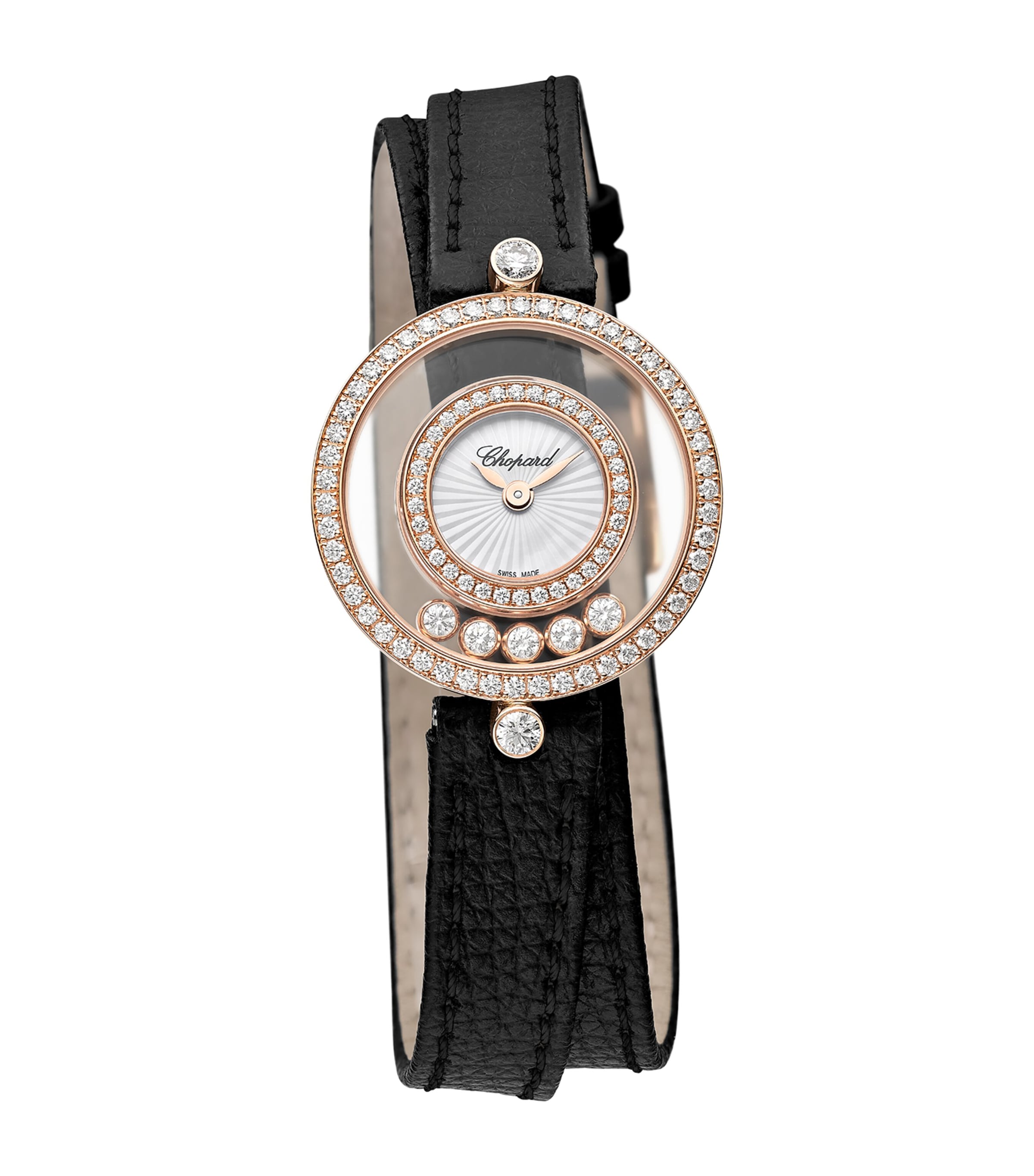 Chopard Happy Diamonds watch 26mm rose gold mother-of-pearl dial, imported from the UK