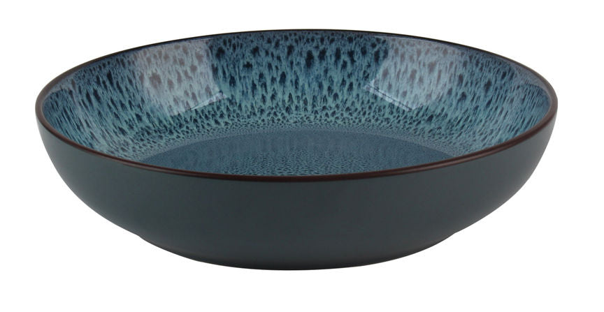 George Home Blue Reactive Glaze Pasta Bowl GOODS ASDA   