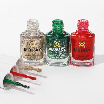 Bluesky Kinder Airkiss Peel-off Nagellack Set Weihnachtsglitzer 3 x 5ml