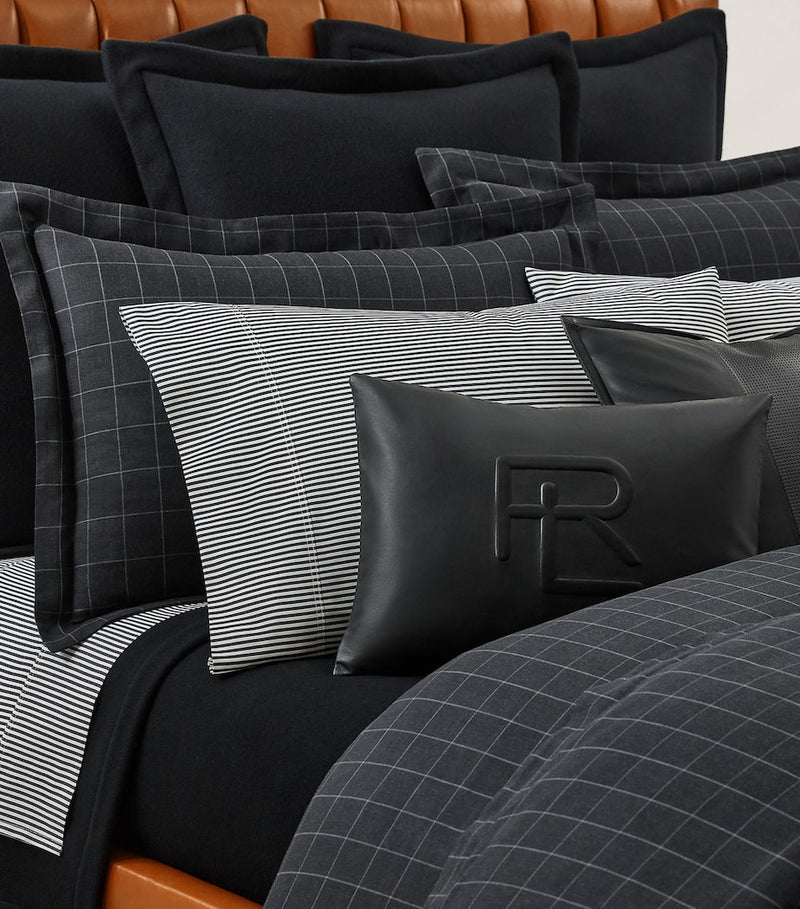Ralph Lauren leather pierce throw pillow, imported from the UK
