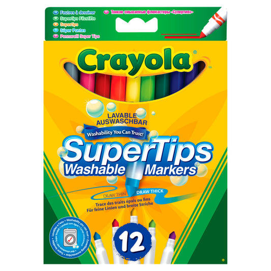 Crayola Super Fibre Tip Washable Marker Pens Pens Office Supplies ASDA   
