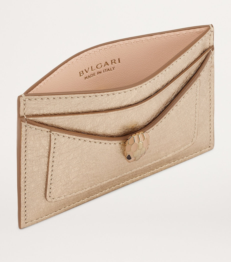Bvlgari Serpenti Forever card holder in metallic calf leather (British brand)