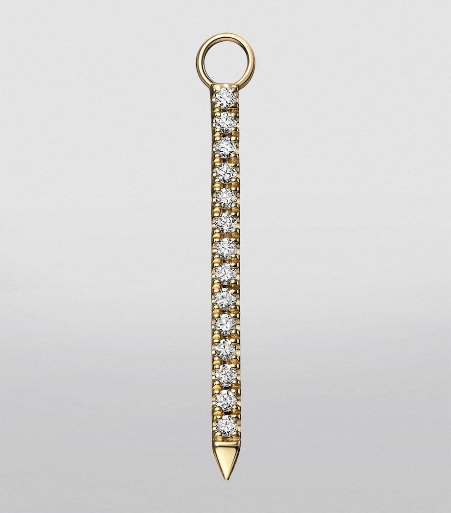 Maria Tash eternity bar charm diamond and sapphire 18mm, imported from the UK