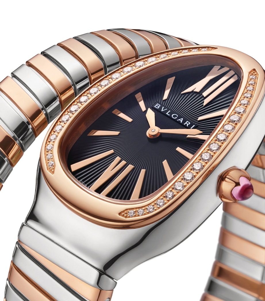 Bvlgari Serpenti Tubogas watch 35mm rose gold stainless steel (British brand)