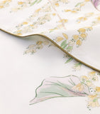 Yves Delorme Super King Flat Sheet with Spring Print, 270cm x 295cm (British brand)