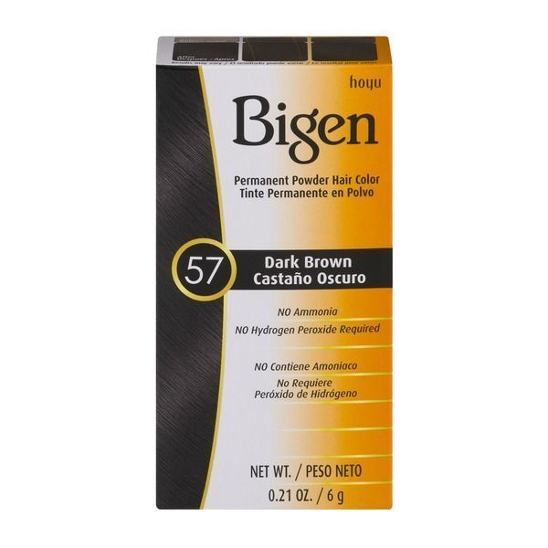 Bigen permanent powder hair colour Dark Brown, imported from the UK