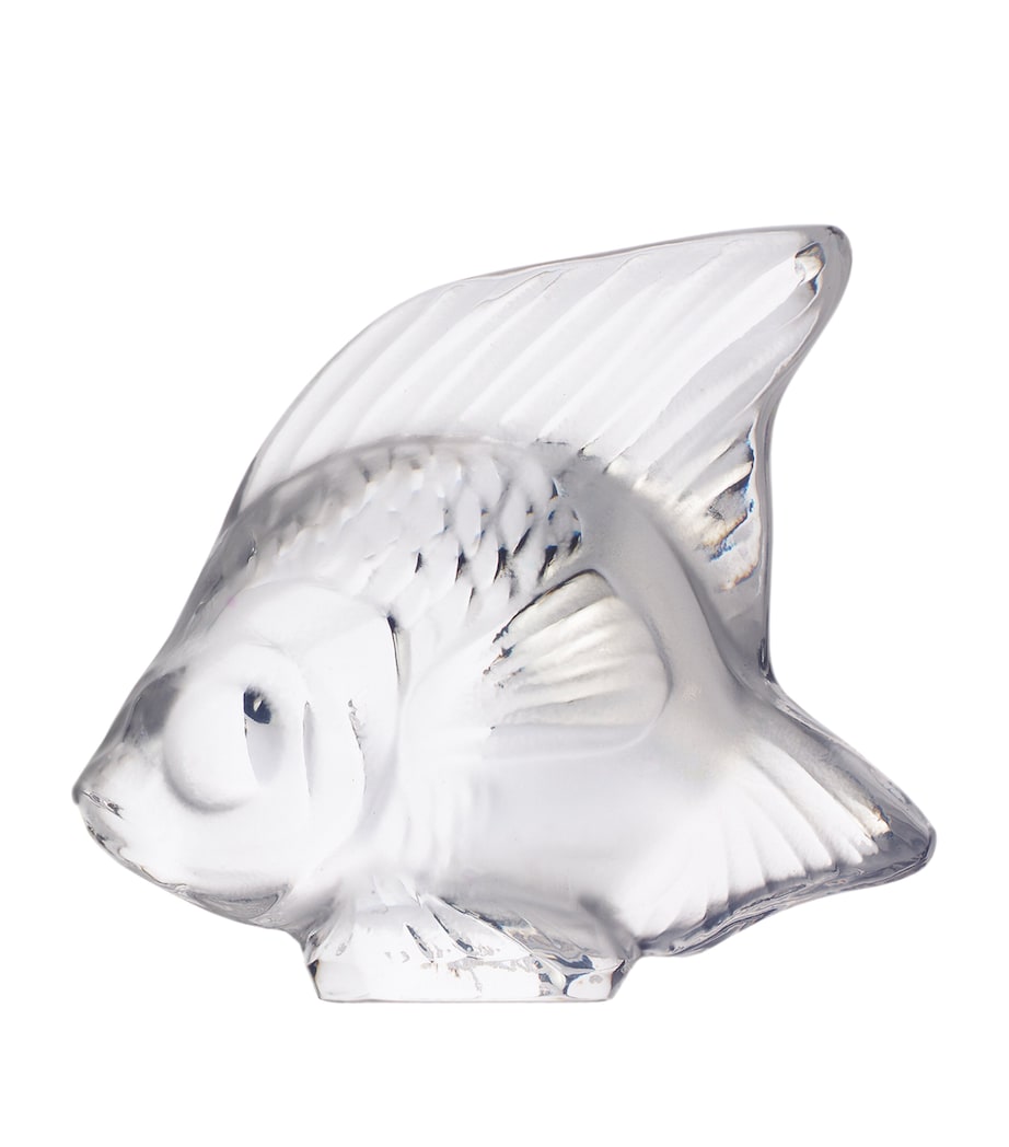 Lalique satin-finished crystal fish sculpture from Fauna collection, UK version