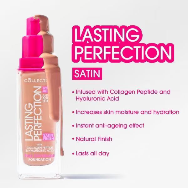 Lasting Perfection Satin Foundation 16W Cocoa Warm, imported from the UK