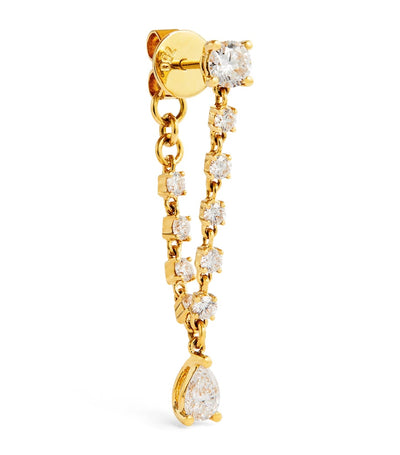 Harrods Anita Ko Yellow Gold and Diamond Olivia Single Earring- Buy online at McGrocer