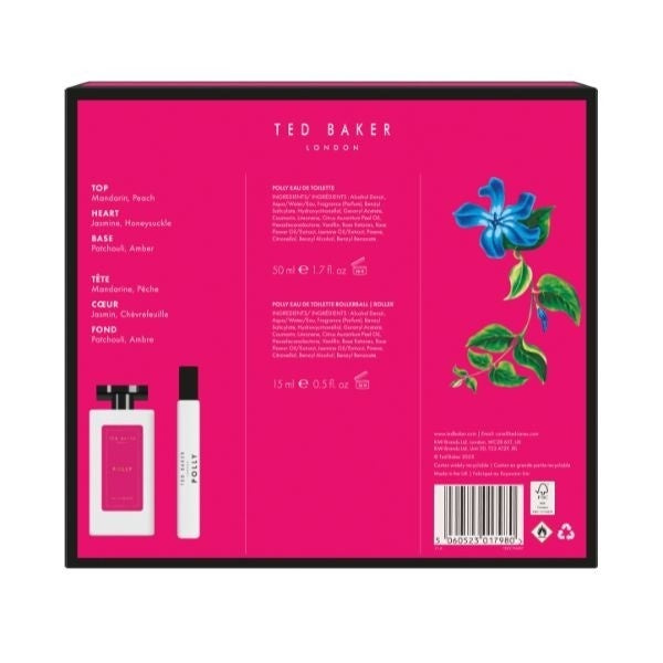 Ted Baker Polly EDT gift set with rollerball, UK version