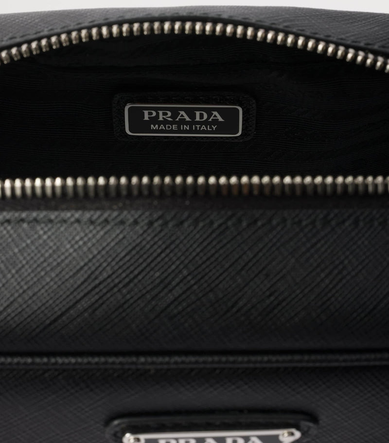 Prada Saffiano leather triangle pouch, imported from the UK