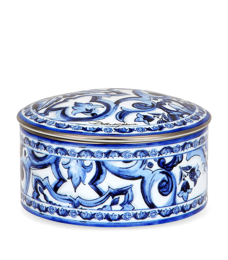 Dolce&Gabbana Casa porcelain Blu Mediterraneo trinket box - British product