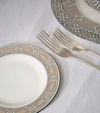 O.W. London set of 2 geometric print dessert plates 21cm, imported from the UK