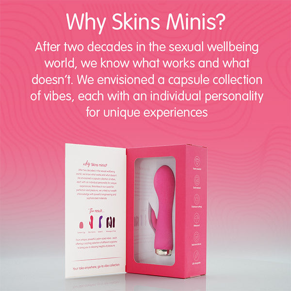Skins Minis Bijou Bunny rabbit sex toy pink, imported from the UK