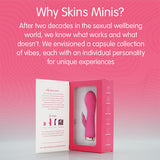 Skins Minis Bijou Bunny rabbit sex toy pink, imported from the UK