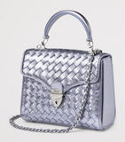 Aspinal of London metallic leather Mayfair bag midi - UK version
