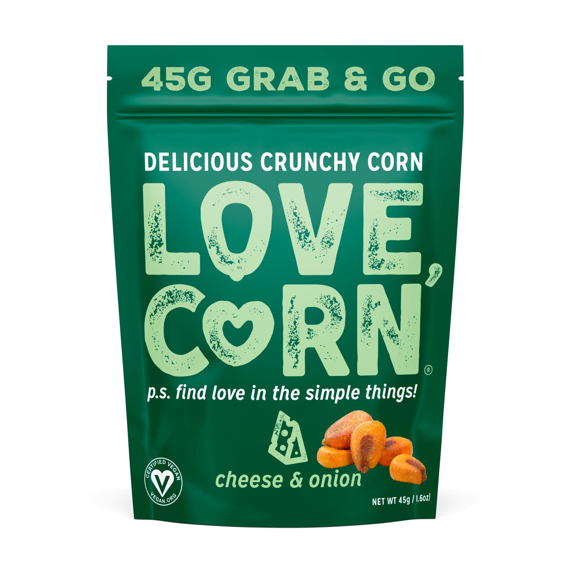 Love Corn Cheese & Onion Premium Crunchy Corn 45g GOODS Sainsburys   