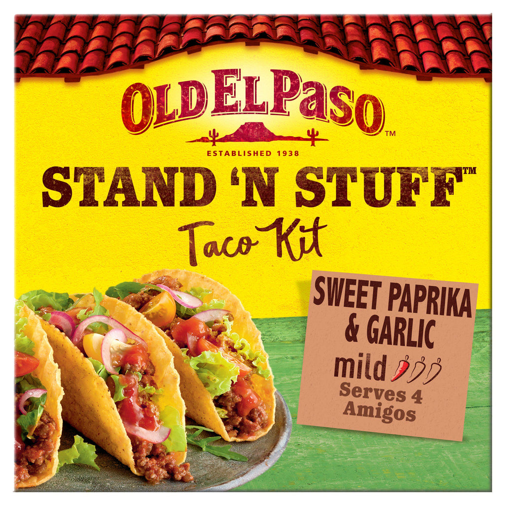 Old El Paso Mexican Stand 'N' Stuff Garlic & Paprika Taco Kit 312g