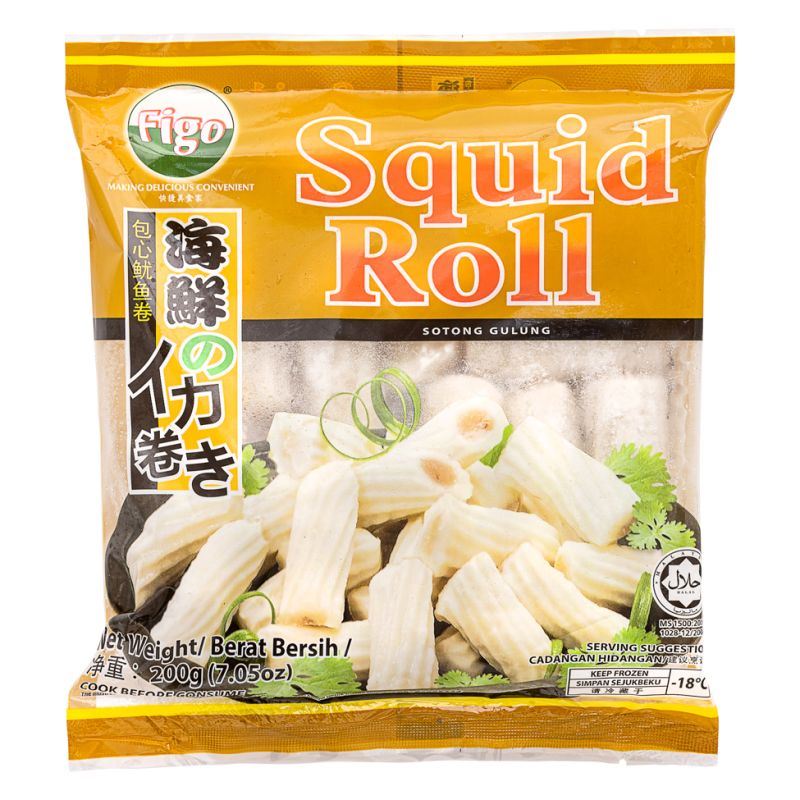 Figo squid flavoured roll fish meat snack, imported from the UK