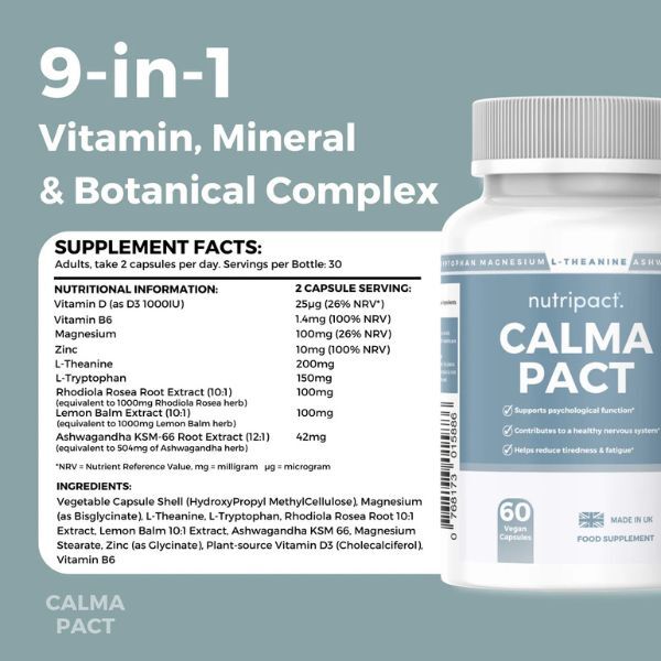 Nutripact sleep support capsules 60 capsules - British product