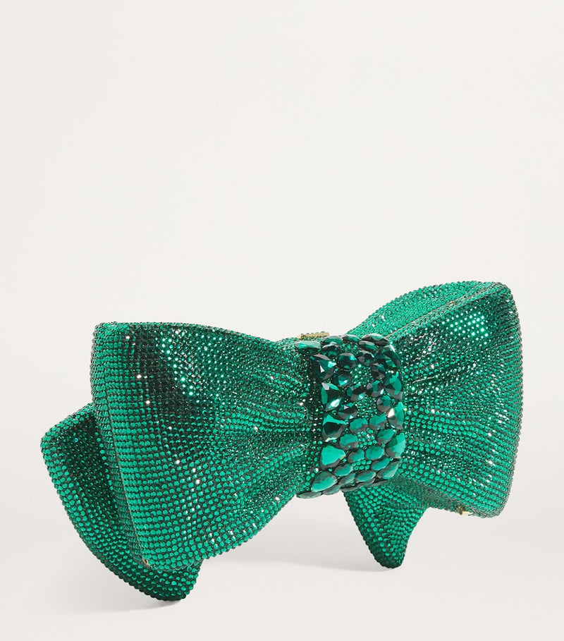 Judith Leiber Harrods bow clutch bag crystal embellished - British product