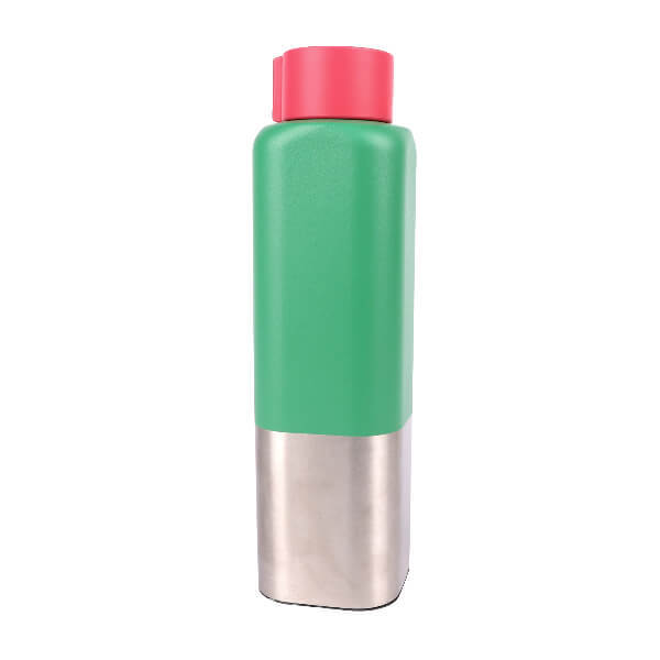 Myga square water bottle green 650ml, UK version