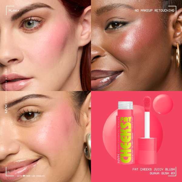 NYX Fat Cheeks Blush Guava Gush, imported from the UK