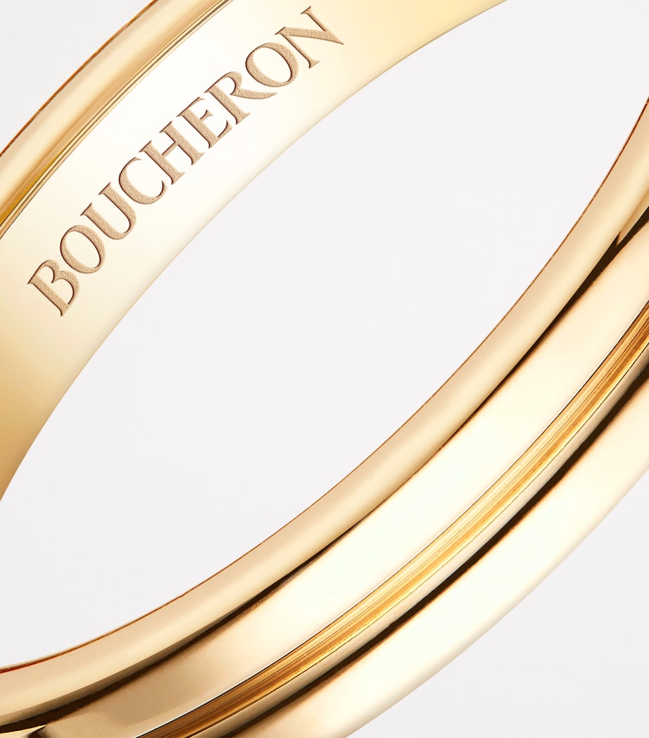 Boucheron yellow gold Quatre Godron ring, imported from the UK